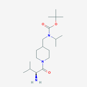 molecular formula C19H37N3O3 B7916807 [1-((S)-2-Amino-3-methyl-butyryl)-piperidin-4-ylmethyl]-isopropyl-carbamic acid tert-butyl ester 