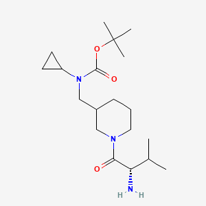 molecular formula C19H35N3O3 B7916825 [1-((S)-2-Amino-3-methyl-butyryl)-piperidin-3-ylmethyl]-cyclopropyl-carbamic acid tert-butyl ester 