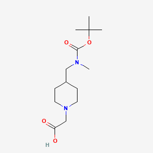 molecular formula C14H26N2O4 B7916834 {4-[(tert-Butoxycarbonyl-methyl-amino)-methyl]-piperidin-1-yl}-acetic acid 