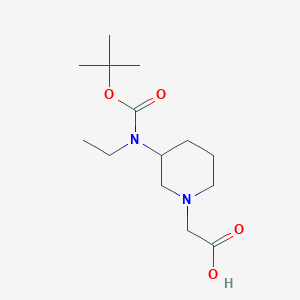 molecular formula C14H26N2O4 B7916838 [3-(tert-Butoxycarbonyl-ethyl-amino)-piperidin-1-yl]-acetic acid 