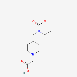 molecular formula C15H28N2O4 B7916857 {4-[(tert-Butoxycarbonyl-ethyl-amino)-methyl]-piperidin-1-yl}-acetic acid 