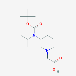 molecular formula C15H28N2O4 B7916864 [3-(tert-Butoxycarbonyl-isopropyl-amino)-piperidin-1-yl]-acetic acid 