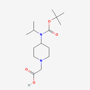 molecular formula C15H28N2O4 B7916875 [4-(tert-Butoxycarbonyl-isopropyl-amino)-piperidin-1-yl]-acetic acid 