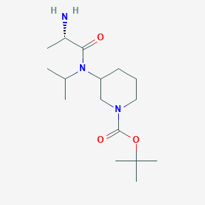 molecular formula C16H31N3O3 B7916877 3-[((S)-2-Amino-propionyl)-isopropyl-amino]-piperidine-1-carboxylic acid tert-butyl ester 