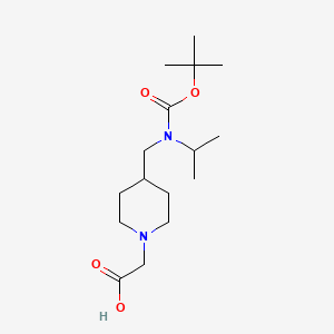 molecular formula C16H30N2O4 B7916890 {4-[(tert-Butoxycarbonyl-isopropyl-amino)-methyl]-piperidin-1-yl}-acetic acid 