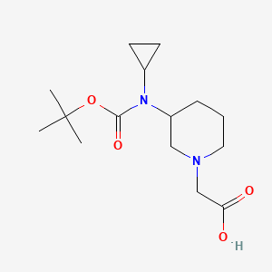 molecular formula C15H26N2O4 B7916896 [3-(tert-Butoxycarbonyl-cyclopropyl-amino)-piperidin-1-yl]-acetic acid 