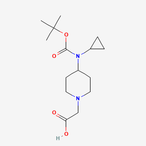 molecular formula C15H26N2O4 B7916903 [4-(tert-Butoxycarbonyl-cyclopropyl-amino)-piperidin-1-yl]-acetic acid 