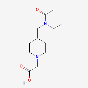 molecular formula C12H22N2O3 B7917190 {4-[(Acetyl-ethyl-amino)-methyl]-piperidin-1-yl}-acetic acid 