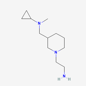 molecular formula C12H25N3 B7917272 [1-(2-Amino-ethyl)-piperidin-3-ylmethyl]-cyclopropyl-methyl-amine 