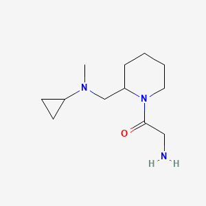 molecular formula C12H23N3O B7917411 2-Amino-1-{2-[(cyclopropyl-methyl-amino)-methyl]-piperidin-1-yl}-ethanone 