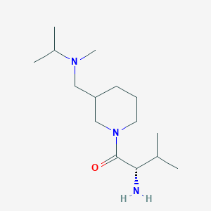 molecular formula C15H31N3O B7917459 (S)-2-Amino-1-{3-[(isopropyl-methyl-amino)-methyl]-piperidin-1-yl}-3-methyl-butan-1-one 