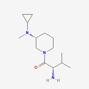 molecular formula C14H27N3O B7917471 (S)-2-Amino-1-[(R)-3-(cyclopropyl-methyl-amino)-piperidin-1-yl]-3-methyl-butan-1-one 