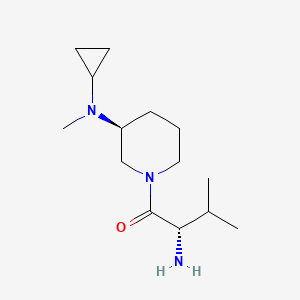 molecular formula C14H27N3O B7917478 (S)-2-Amino-1-[(S)-3-(cyclopropyl-methyl-amino)-piperidin-1-yl]-3-methyl-butan-1-one 