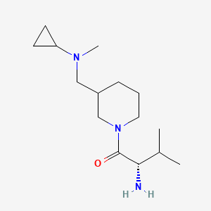 molecular formula C15H29N3O B7917496 (S)-2-Amino-1-{3-[(cyclopropyl-methyl-amino)-methyl]-piperidin-1-yl}-3-methyl-butan-1-one 