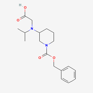 molecular formula C18H26N2O4 B7917584 3-(Carboxymethyl-isopropyl-amino)-piperidine-1-carboxylic acid benzyl ester 