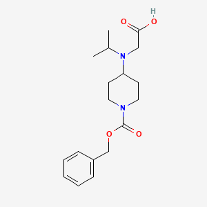 molecular formula C18H26N2O4 B7917596 4-(Carboxymethyl-isopropyl-amino)-piperidine-1-carboxylic acid benzyl ester 