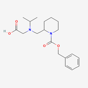 molecular formula C19H28N2O4 B7917597 2-[(Carboxymethyl-isopropyl-amino)-methyl]-piperidine-1-carboxylic acid benzyl ester 