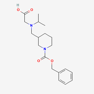 molecular formula C19H28N2O4 B7917600 3-[(Carboxymethyl-isopropyl-amino)-methyl]-piperidine-1-carboxylic acid benzyl ester 