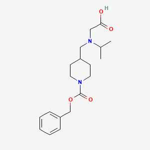 molecular formula C19H28N2O4 B7917606 4-[(Carboxymethyl-isopropyl-amino)-methyl]-piperidine-1-carboxylic acid benzyl ester 