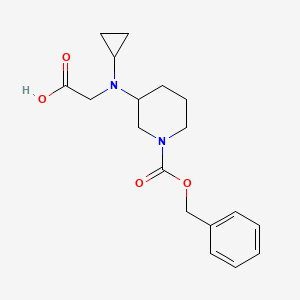 molecular formula C18H24N2O4 B7917617 3-(Carboxymethyl-cyclopropyl-amino)-piperidine-1-carboxylic acid benzyl ester 