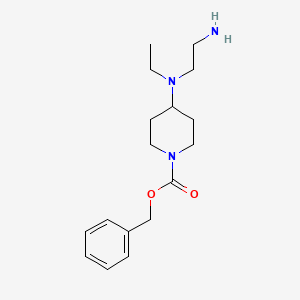 molecular formula C17H27N3O2 B7917628 4-[(2-Amino-ethyl)-ethyl-amino]-piperidine-1-carboxylic acid benzyl ester 