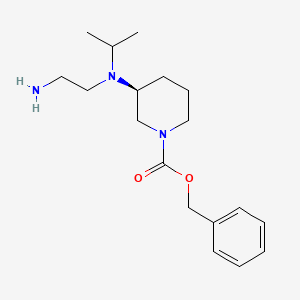 molecular formula C18H29N3O2 B7917645 (S)-3-[(2-Amino-ethyl)-isopropyl-amino]-piperidine-1-carboxylic acid benzyl ester 