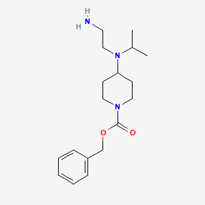 molecular formula C18H29N3O2 B7917653 4-[(2-Amino-ethyl)-isopropyl-amino]-piperidine-1-carboxylic acid benzyl ester 