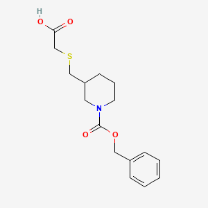 3-Carboxymethylsulfanylmethyl-piperidine-1-carboxylic acid benzyl ester