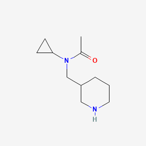 molecular formula C11H20N2O B7917846 N-Cyclopropyl-N-piperidin-3-ylmethyl-acetamide 