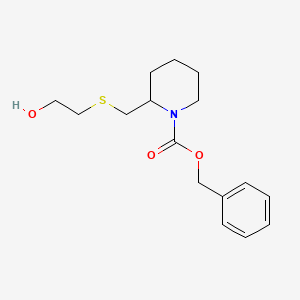 molecular formula C16H23NO3S B7917865 2-(2-Hydroxy-ethylsulfanylmethyl)-piperidine-1-carboxylic acid benzyl ester 