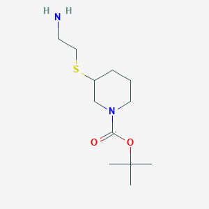 molecular formula C12H24N2O2S B7917875 3-(2-Amino-ethylsulfanyl)-piperidine-1-carboxylic acid tert-butyl ester 