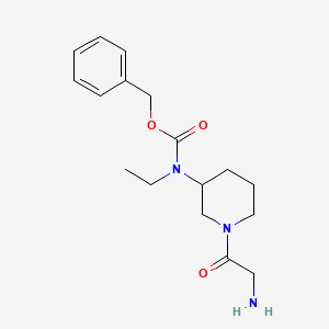 molecular formula C17H25N3O3 B7917921 [1-(2-Amino-acetyl)-piperidin-3-yl]-ethyl-carbamic acid benzyl ester 