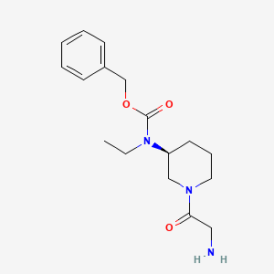 molecular formula C17H25N3O3 B7917928 [(S)-1-(2-Amino-acetyl)-piperidin-3-yl]-ethyl-carbamic acid benzyl ester 