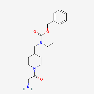 molecular formula C18H27N3O3 B7917943 [1-(2-Amino-acetyl)-piperidin-4-ylmethyl]-ethyl-carbamic acid benzyl ester 