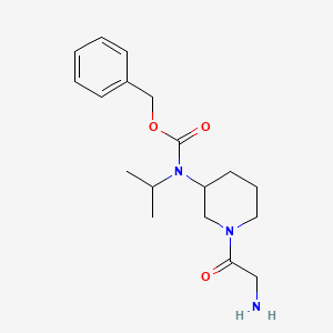 molecular formula C18H27N3O3 B7917946 [1-(2-Amino-acetyl)-piperidin-3-yl]-isopropyl-carbamic acid benzyl ester 