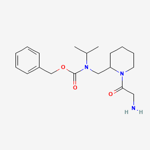 molecular formula C19H29N3O3 B7917960 [1-(2-Amino-acetyl)-piperidin-2-ylmethyl]-isopropyl-carbamic acid benzyl ester 