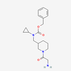 molecular formula C19H27N3O3 B7917988 [1-(2-Amino-acetyl)-piperidin-3-ylmethyl]-cyclopropyl-carbamic acid benzyl ester 