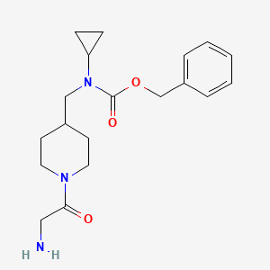 molecular formula C19H27N3O3 B7917992 [1-(2-Amino-acetyl)-piperidin-4-ylmethyl]-cyclopropyl-carbamic acid benzyl ester 