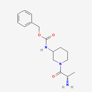 molecular formula C16H23N3O3 B7917997 [1-((S)-2-Amino-propionyl)-piperidin-3-yl]-carbamic acid benzyl ester 