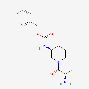 molecular formula C16H23N3O3 B7918011 [(S)-1-((S)-2-Amino-propionyl)-piperidin-3-yl]-carbamic acid benzyl ester 