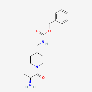 molecular formula C17H25N3O3 B7918023 [1-((S)-2-Amino-propionyl)-piperidin-4-ylmethyl]-carbamic acid benzyl ester 