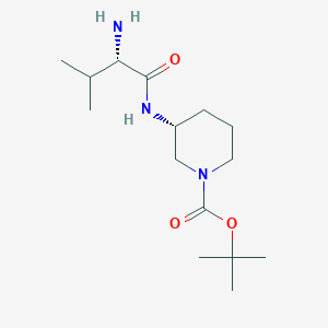 molecular formula C15H29N3O3 B7918027 (R)-3-((S)-2-Amino-3-methyl-butyrylamino)-piperidine-1-carboxylic acid tert-butyl ester 