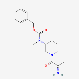 molecular formula C17H25N3O3 B7918036 [(R)-1-((S)-2-Amino-propionyl)-piperidin-3-yl]-methyl-carbamic acid benzyl ester 