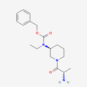 molecular formula C18H27N3O3 B7918083 [(S)-1-((S)-2-Amino-propionyl)-piperidin-3-yl]-ethyl-carbamic acid benzyl ester 