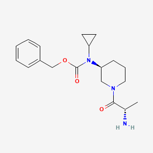 molecular formula C19H27N3O3 B7918161 [(S)-1-((S)-2-Amino-propionyl)-piperidin-3-yl]-cyclopropyl-carbamic acid benzyl ester 