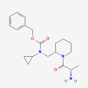 molecular formula C20H29N3O3 B7918178 [1-((S)-2-Amino-propionyl)-piperidin-2-ylmethyl]-cyclopropyl-carbamic acid benzyl ester 