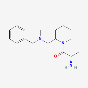 molecular formula C17H27N3O B7918202 (S)-2-Amino-1-{2-[(benzyl-methyl-amino)-methyl]-piperidin-1-yl}-propan-1-one 