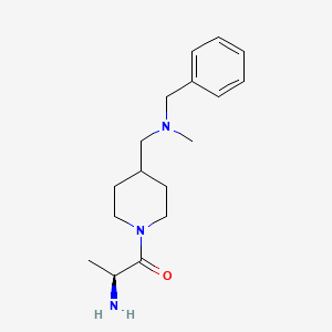 molecular formula C17H27N3O B7918211 (S)-2-Amino-1-{4-[(benzyl-methyl-amino)-methyl]-piperidin-1-yl}-propan-1-one 