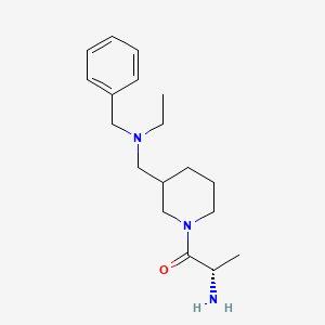 molecular formula C18H29N3O B7918232 (S)-2-Amino-1-{3-[(benzyl-ethyl-amino)-methyl]-piperidin-1-yl}-propan-1-one 