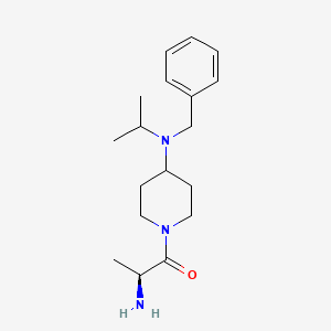 molecular formula C18H29N3O B7918258 (S)-2-Amino-1-[4-(benzyl-isopropyl-amino)-piperidin-1-yl]-propan-1-one 